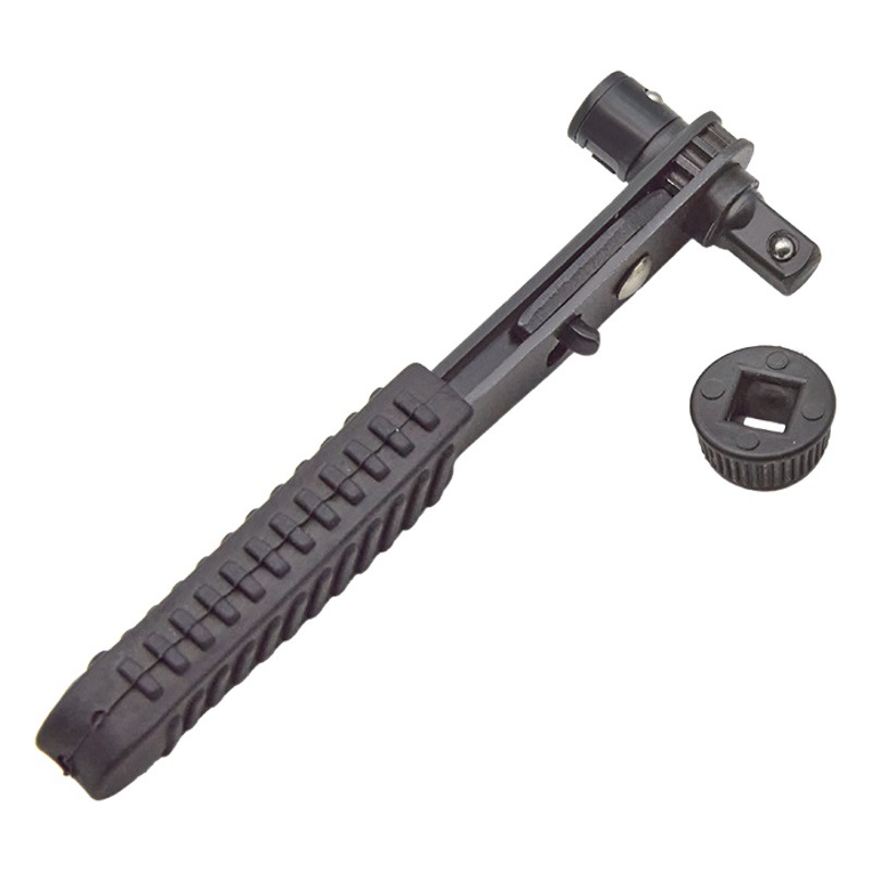 Dispositivo de flexión de ángulo recto de múltiples funciones de destornillador de trinquete delantero e inverso Cruz llave de traje de destornillador corto