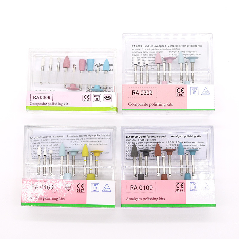 Kit de pulido de resina dental fotopolimerizable, pulidora de baja velocidad, cabezal de pulido cerámico, rueda de pulido de caucho, modelo de exportación. image 5