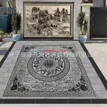 祥云地雕 庭院别墅地面石雕浮雕画  汉白玉浮雕壁画  石雕文化墙