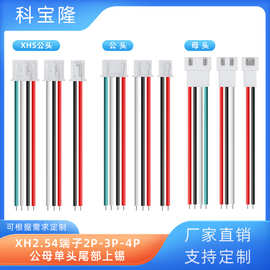 批发连接导线XH2.54间距端子线UL1007 22AWG电器LED风扇接线端子