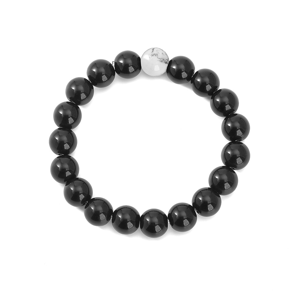 Black + White Map Stone