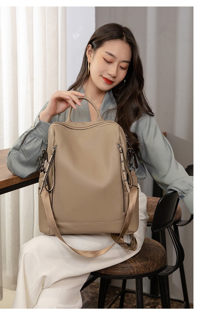 Waterproof Anti-theft Solid Color Casual Daily Street Women's Backpack display picture 1