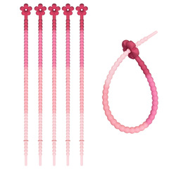 新しい色の小さい花のシリコンの縄のdiyのキーホルダーのブレスレットの服装のアクセサリの手は縄を掛けてアクセサリーの部品を持ちます。