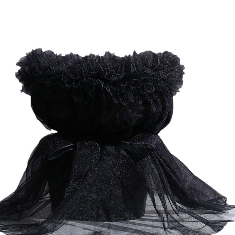 Feixian hilado integrado princesa vestido flor embalaje gasa flor tienda floral material al por mayor púrpura hilo de flores