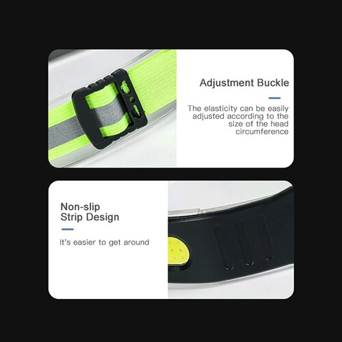 Cross-border new silicone sensor headlight Type-C rechargeable outdoor running and cycling portable floodlight LED headlight