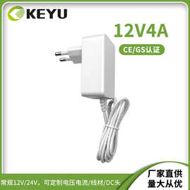 UL CE 3C PSE KC RCM认证插墙式电源适配器 48W 12V4A开关电源