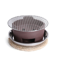 444Z批發戶外竹木炭燒烤爐打邊爐家用室內火爐泥爐商用大號烤肉煮