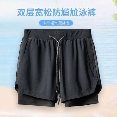 man swimming trunks Awkward double-deck ventilation Quick drying Easy Sandy beach shorts Hot springs Dedicated Swimsuit summer new pattern