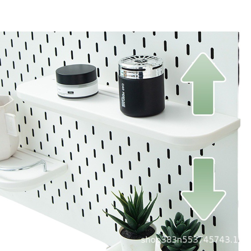 Hole Board Punch-Free Wall-Mounted Storage Board Storage Rack Wall Tool Hanging Board Carbon Crystal Hole Board Display Rack