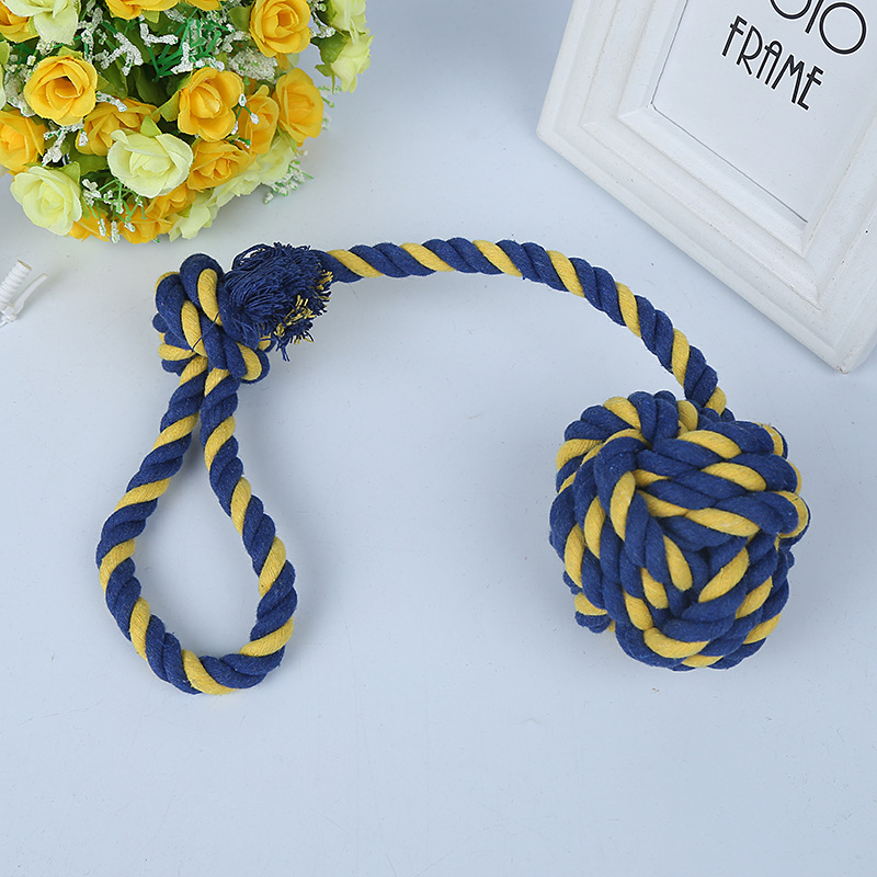 Amazon para juguetes de mascotas, juguetes de cuerda de algodón, perros de mascotas, dientes de molienda, juguetes resistentes a la mordida, en stock al por mayor.