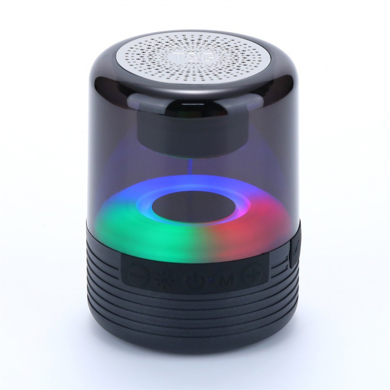 New Transparent Colorful Bluetooth Speaker with Colorful Lights, Cool Subwoofer, Creative Gift Audio Equipment for Foreign Trade and Cross-Border Sales