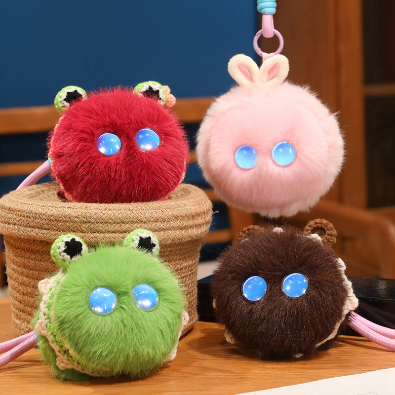 Chatting Ai Companion Big-Eyed Cat Pendant Cat Ball Lobster Bag Charm Car Keychain