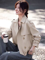 西装外套女小个子2025春秋新款休闲上衣气质薄风衣氨纶公主袖票多