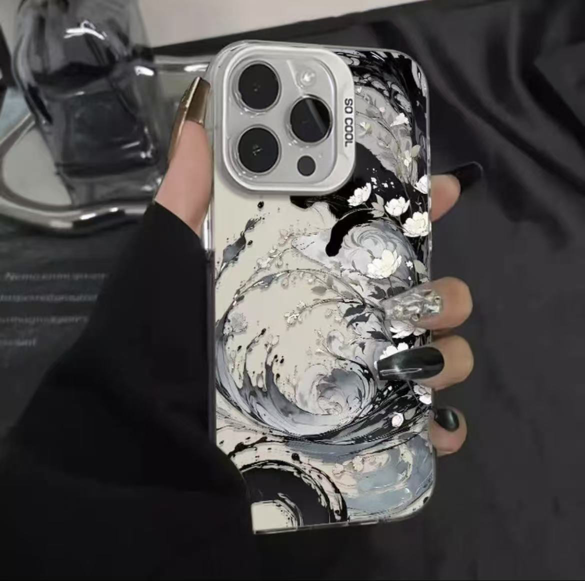 Nuevas olas europeas y americanas para iPhone 16 funda para teléfono móvil Apple 15promax/14 comercio exterior 13pro12 personalidad