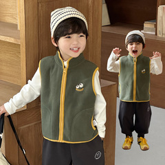 男童马甲宝宝秋冬保暖背心儿童坎肩摇粒绒幼儿园校服神器新款A类