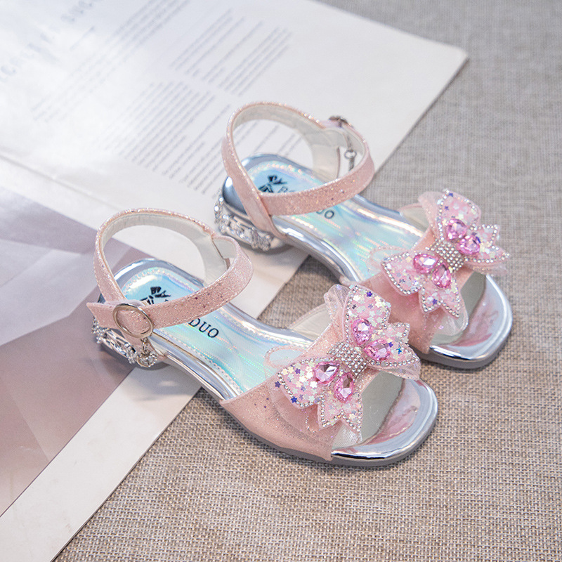 Sandalias infantiles 2026 primavera y otoño nueva moda zapatillas de princesa para niños grandes niñas zapatillas de playa transpirables image 5