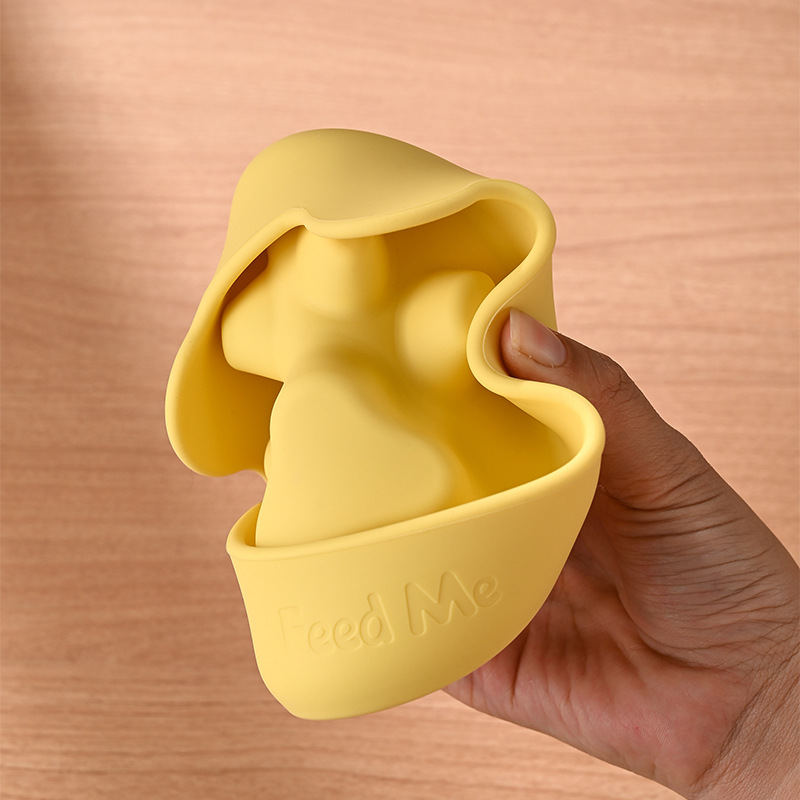 Tazón de comida lenta de silicona de color dopamina para perros pequeños y medianos, alimentador de peluche, tazón de perro, suministros de tazón de silicona para mascotas