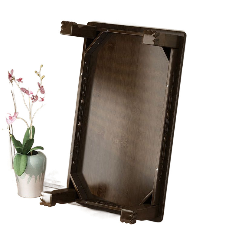 Mesa de té de tatami ventana flotante mesa de té de madera no sólida mesa de té para el hogar mesa baja para aprender a comer en la cama