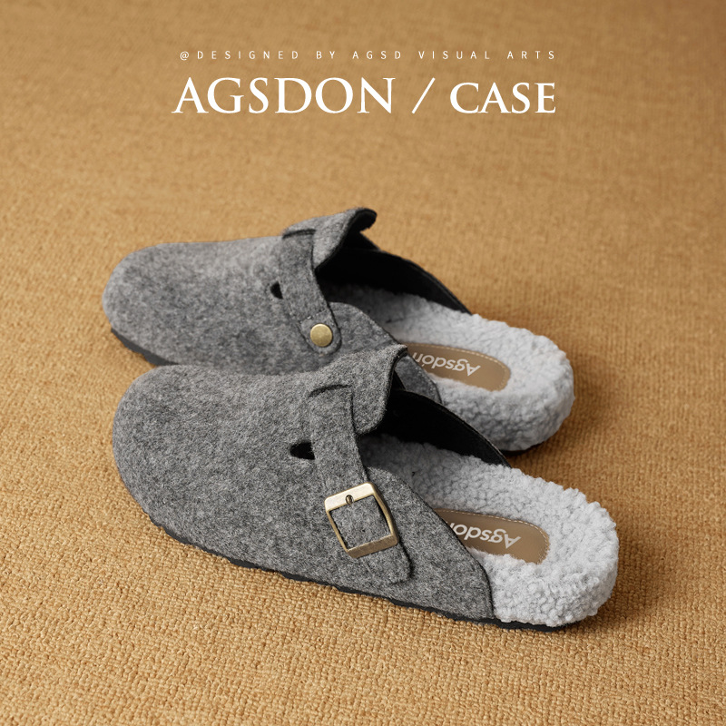 2026 nuevo primavera botas de nieve de fondo grueso un pedazo de zapatillas de cabeza de paquete