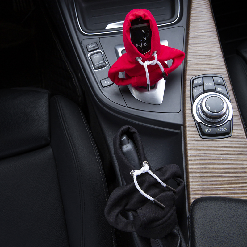 업그레이드된 레드 + 블랙 기어 핸들 커버 [2] 팩 [블랙 스트랩]