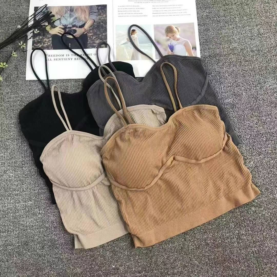 Nueva taza fija sin costuras hermosa espalda sin anillo de acero ropa interior chaleco chaleco sexy ropa interior base sostén al por mayor