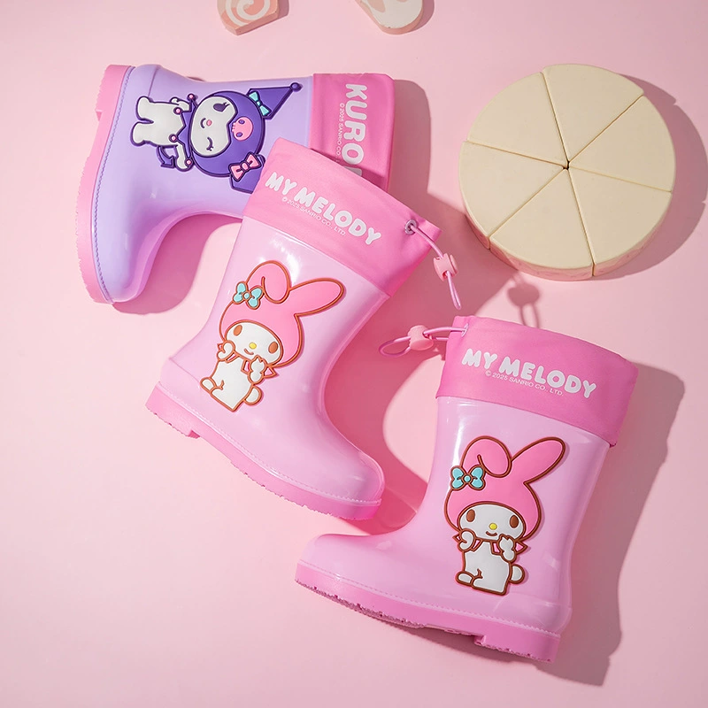 Детская мультяшная летняя нескользящая обувь Sanrio, износостойкие сапоги для раннего возраста, средняя длина, мягкая подошва