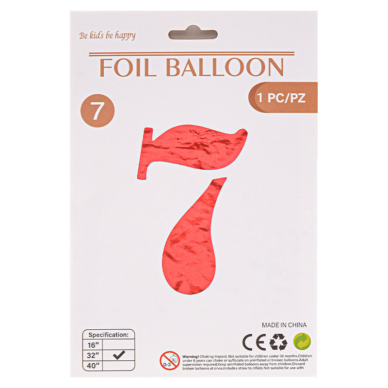 32 pulgadas Tarjeta de papel digital OPP globo de embalaje independiente fiesta de cumpleaños ambiente decorativo globo