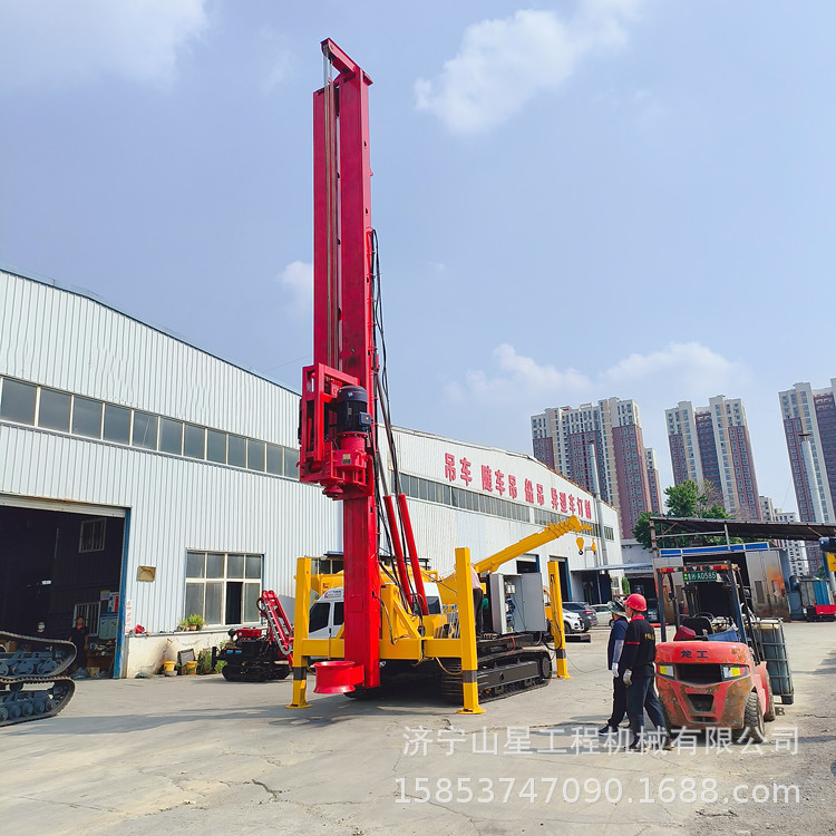 履带式CFG螺旋打桩机施工视频 高层灌注桩钻孔机 一次成孔效率高