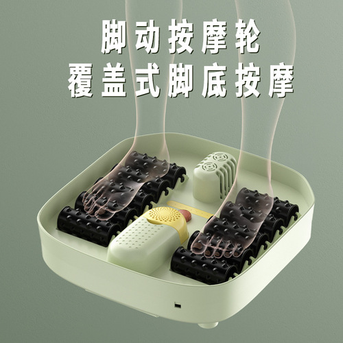 New type folding foot bath remote control automatic massage pedicure foot bath household portable constant temperature heated bubble foot bucket