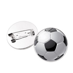 彩色足球胸針男女百搭跨境爆品時光寶石球形別針徽章裝飾品批發