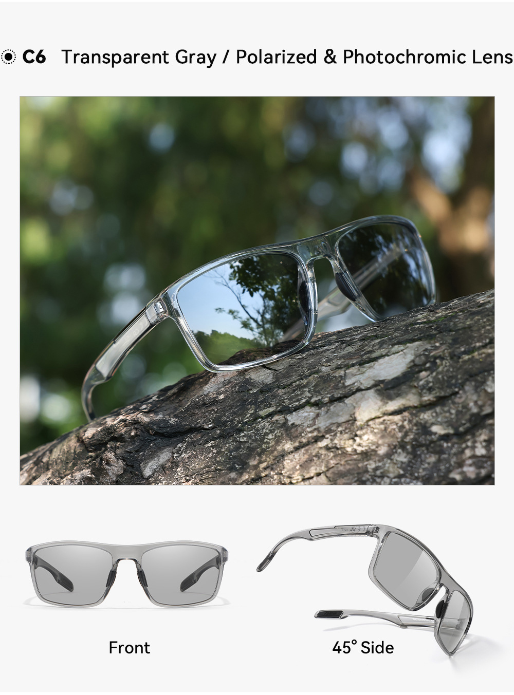 KDEAM Large Size Fashion Polarized Sunglasses Outdoor Casual Sunglasses Central Asia Eyewear Wholesale KD101-PLUS