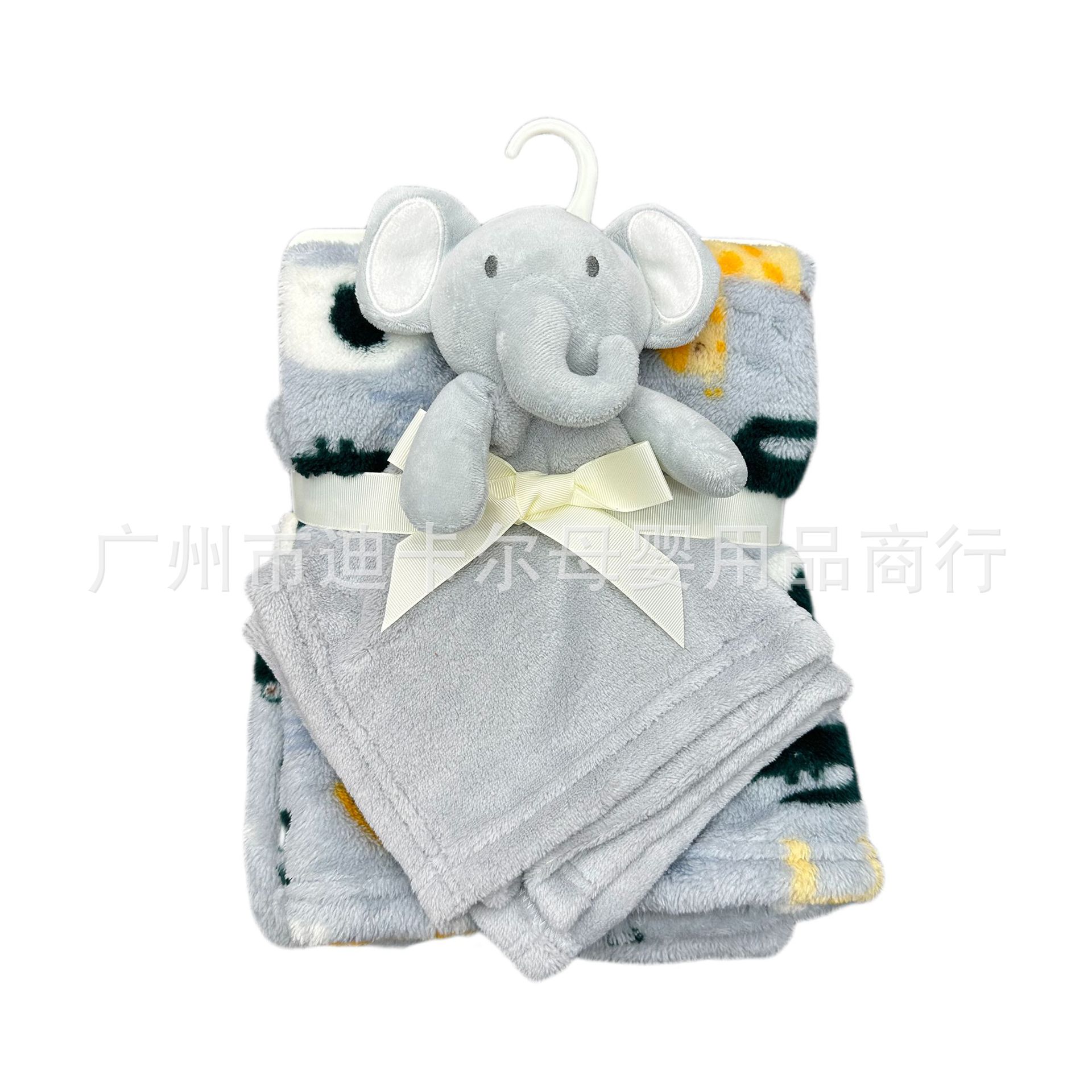 Transfronterizos bebés de coral peluche manta 2 dos piezas juego de dibujos animados conejito bebé pacificar bebé suave