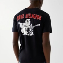 True Religion T-shirt Graphics T-shirt Men Cotton Graphic Cr