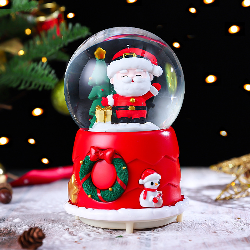 Nuevos regalos de Navidad luminosos bolas de cristal de nieve de agua decoraciones de Navidad al por mayor transfronterizas regalos para niños