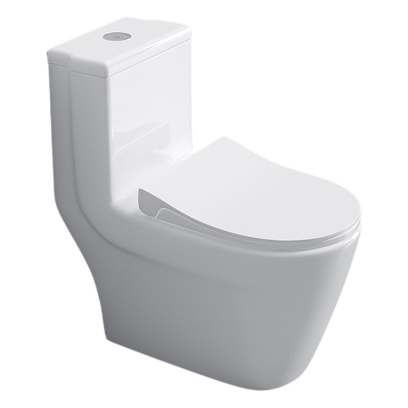 Inodoro infantil cerámica doméstica limpia a prueba de salpicaduras simple inodoro de bombeo blanco al por mayor