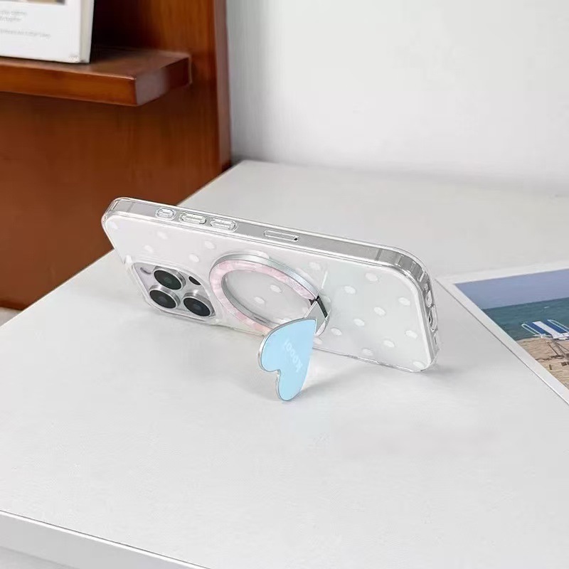 Coreano ins simple punto de onda para iphone16ProMax soporte plegable 14/15 funda para teléfono móvil Apple 13 mujer