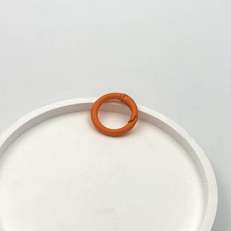 塗装金属スプリングリングカラフルなリングキーホルダー開口部リングバッグ衣類小さなラウンドバックル diy ジュエリーアクセサリー|undefined