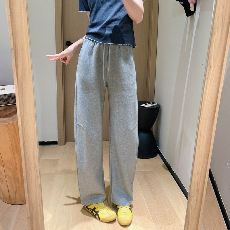 闪专属！修腿黄金分割微弧廓形剪裁卫裤早秋宽松休闲裤603005|undefined