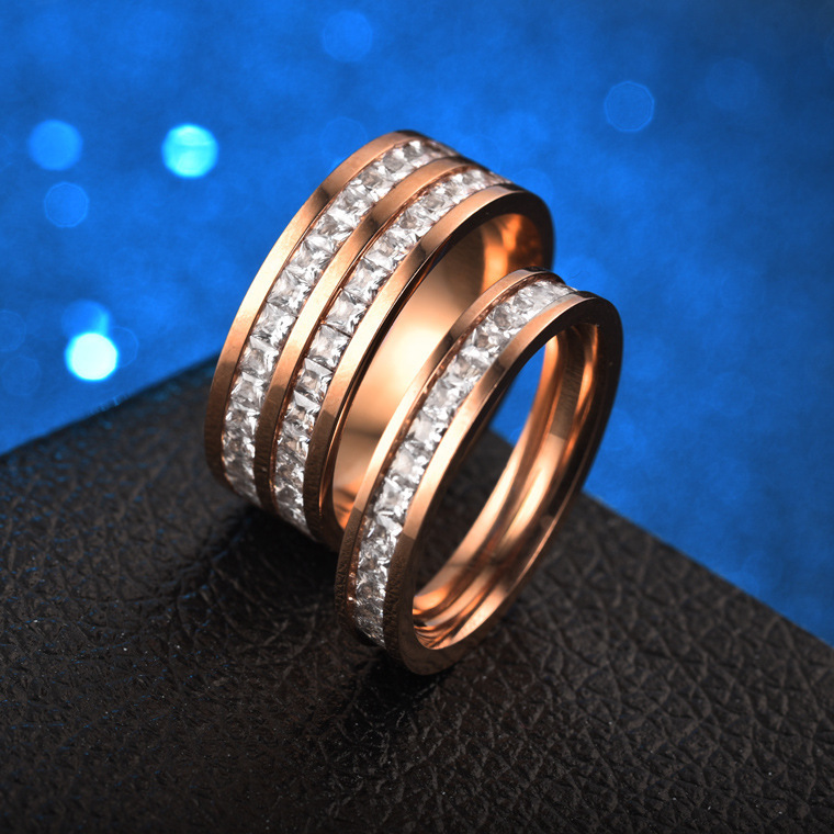 7g Weight Zircon Inlay Material Rings Classification 13, 5 Ring Size 1 Piece Quantity Holiday, Daily Occasion Titanium Steel Material Geometric Pattern Women's Gender Inlay Design Basic, Modern Style, Classic Style Style Wholesale Jewelry Basic Modern Style Classic Style Geometric Titanium Steel Zircon Inlay Rings 20