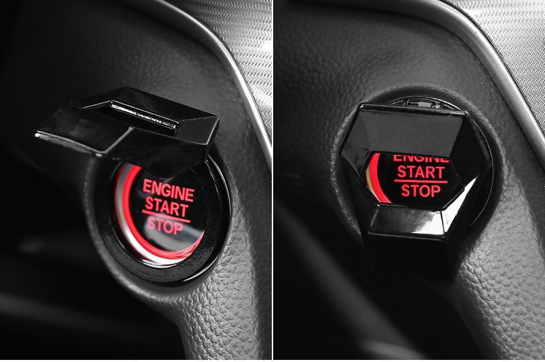 Car One-Touch Start Protection Cover Switch Button Motorcycle Interior Modification Ignition Protection Cover Zinc Alloy Universal