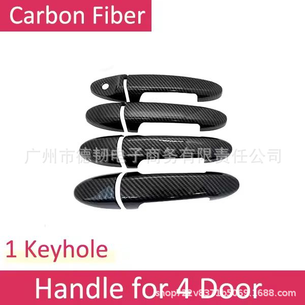 Suitable for 01-12 Ford Escape Mk1 Mk2 Carbon Fiber Pattern Handle Stickers, Ruiji Car Door Handle Decoration