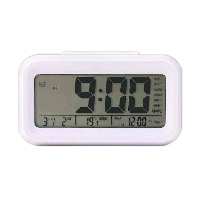 Luz de pantalla grande tiempo de voz inteligente reloj electrónico para niños multifunción temperatura estudiante LED despertador electrónico