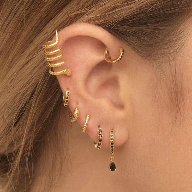 Ear Clip Personality Creative Simple Multi-layer Snake-shaped Copper Earring display picture 3