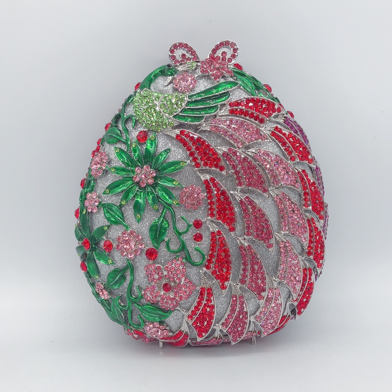 * bolsas de cena de diamantes de diamantes redondas agujeradas bolsas de mujer bolsas de maquillaje de animales europeos y estadounidenses bolsas de mano de diamantes llenas