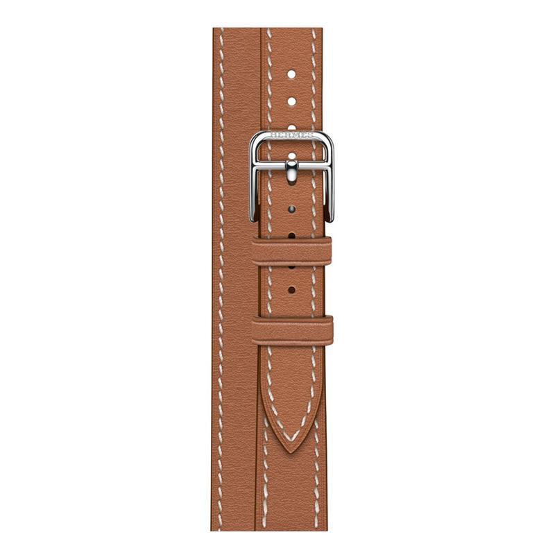 Correa de adelgazamiento de cuero genuino para Apple Watch iwatch8/7/6/5/4/3/SE doble círculo correa de cintura pequeña