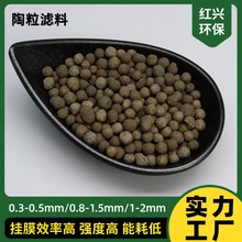 红兴现货陶粒滤料水处理生物滤料反硝化净水挂膜化工生物陶粒填料