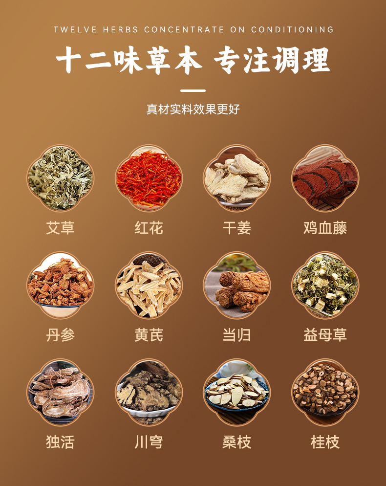 Twelve Herb Foot Soak Pack Ai Ye Hua Jiao No Grind No Boil Herbal Foot Bath 30g x 30 Bags specifications