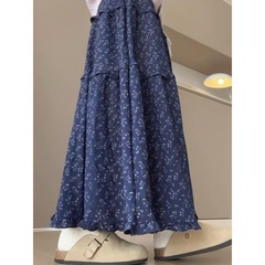 韩系碎花半身裙女中长款夏季2025新款高腰显瘦a字长裙蓬蓬蛋糕裙
