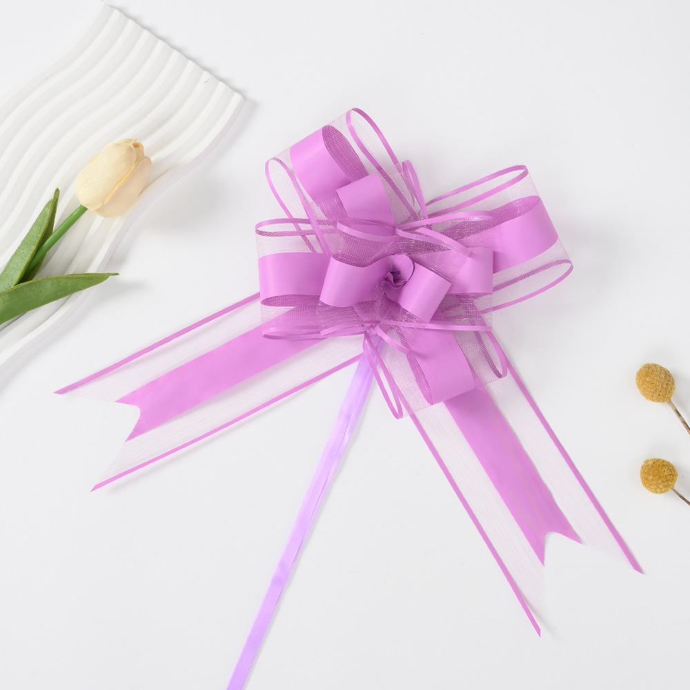 Transfronterizo grande 70 suya nieve arco mano embalaje de regalos de flores decoración de actividades de Navidad dibujar cinta de flores