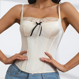 (Cross-border trading), lace short fitted brace, bra top, lace dress, beautiful back, strap bra